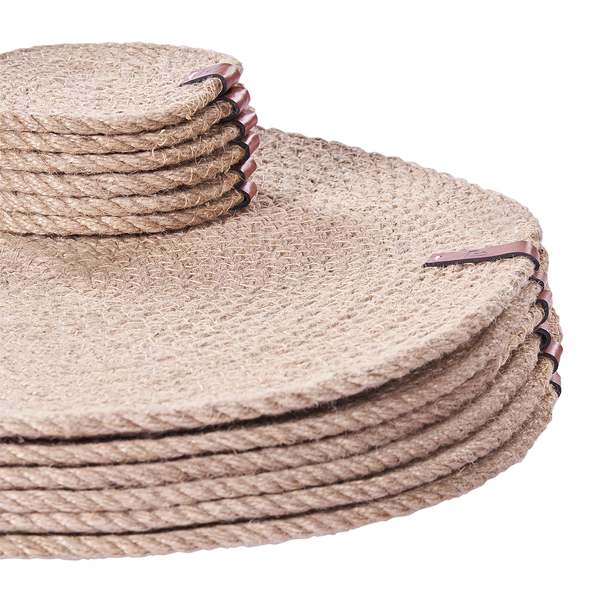 Tischset mit Untersetzern 12-teilig MUNTRIES Naturfarben Jute