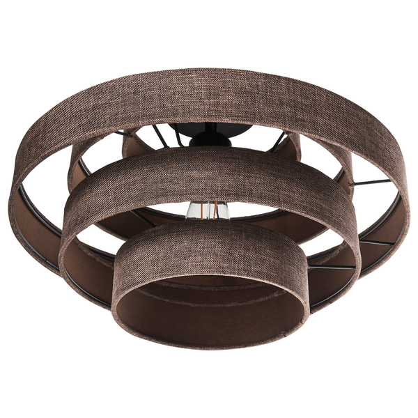 Deckenleuchte mit drei Stoffschirmen