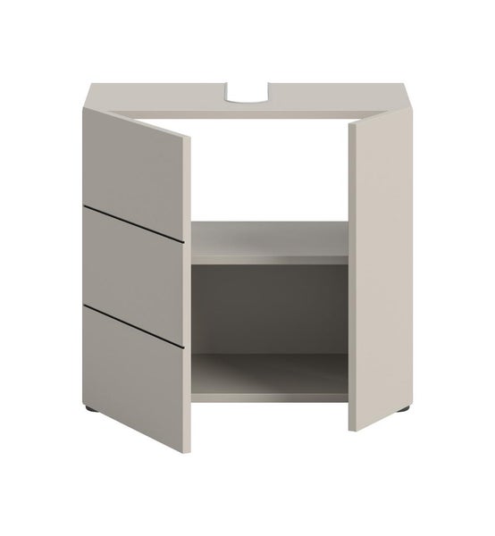 Waschtischunterschrank mit zwei offenen Türen und zwei Regalböden