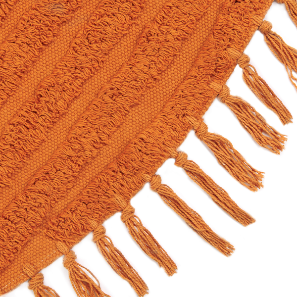 Teppich HALFETI Orange ø 140 cm Baumwolle