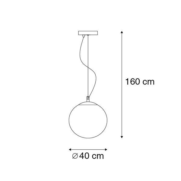 Moderne Hängelampe Glas 40cm - Ball