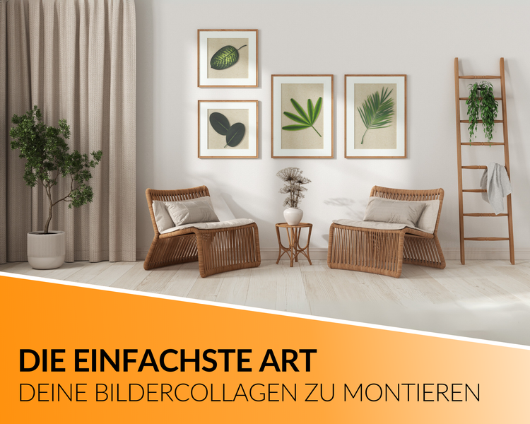 WallPad Pro - Bilder montieren ohne Bohren, 2 Stück, 10mm, 1kg Belastung