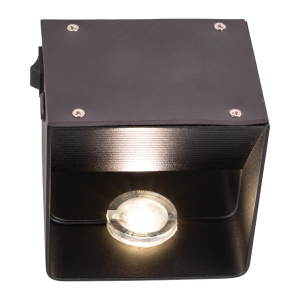 Akku-Wand-Leuchte CUBE magnetisch, ca 10 x 10 cm, aus schwarzem Metall, mit Bewegungssensor