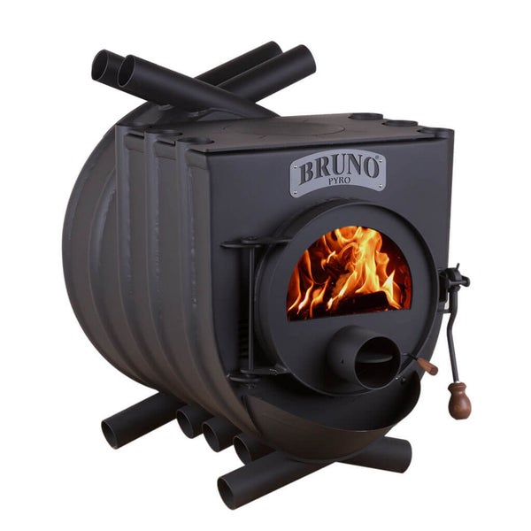 Bruno Pyro Holzofen mit sichtbarem Feuer