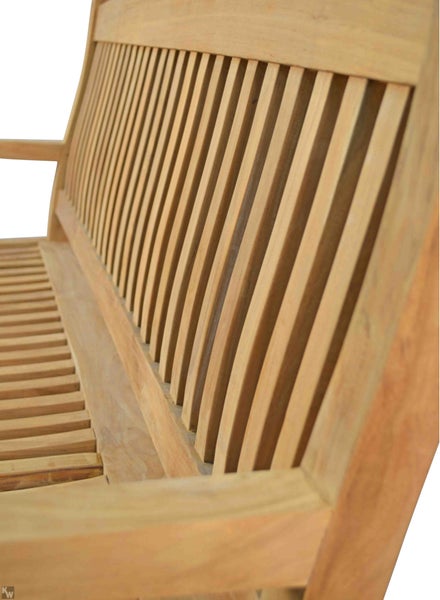 Gartenbank Teakholz 4-Sitzer 180 cm Teak Gartenbank für Terrasse Garten Balkon
