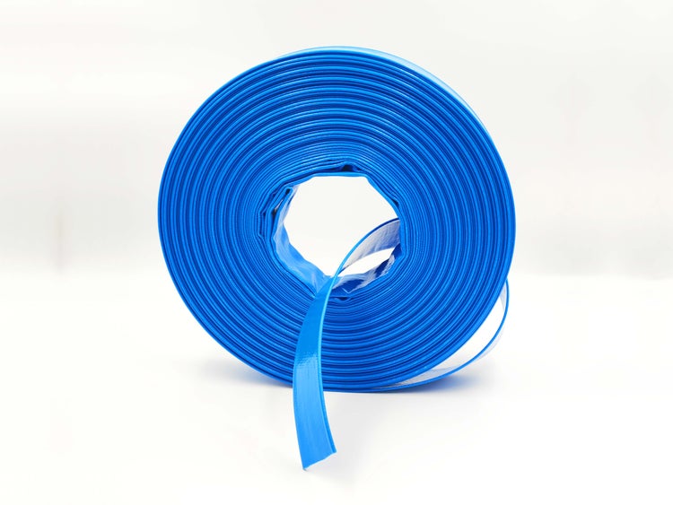 1 Zoll | 25 mm - 40 Meter - PVC Flachschlauch - Bauschlauch - Industrieschlauch - blau