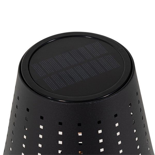 Outdoor-Tischleuchte schwarz inkl. LED 3-stufig dimmbar wiederaufladbar und Solar - Ferre