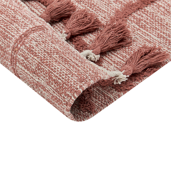 Teppich KIRSEHIR Rot 140 x 200 cm Baumwolle