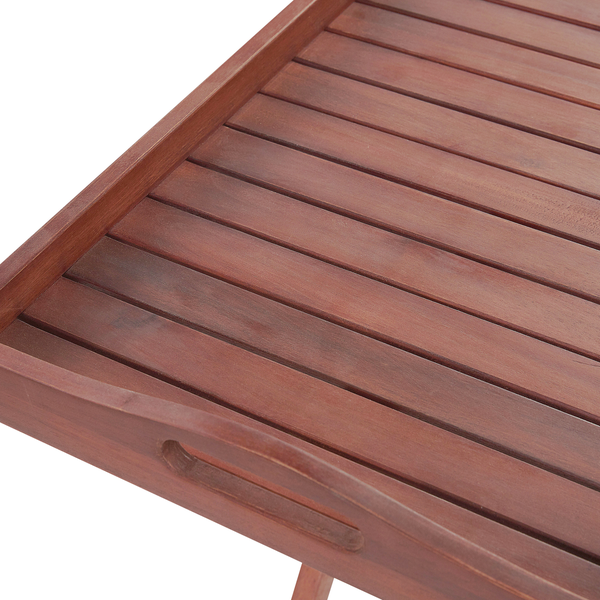 Outdoor Beistelltisch TOSCANA Akazienholz Dunkelbraun