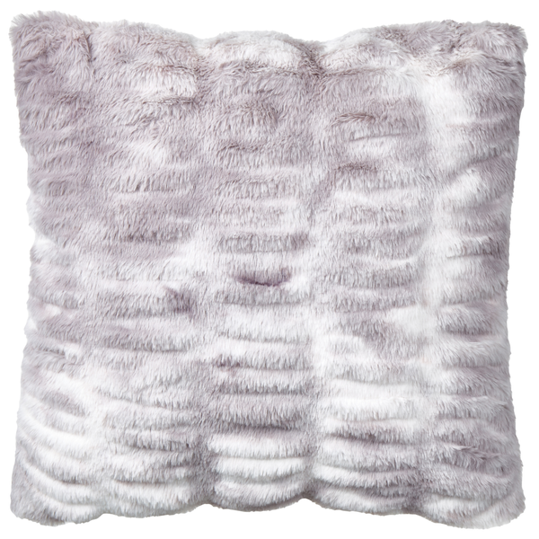 Dekokissen 2er Set MACODES Webpelz 45 x 45 cm Hellgrau Ohne Muster