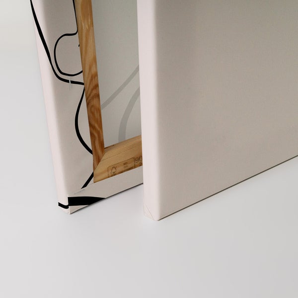 Zwei Leinwandbilder mit Holzrahmen