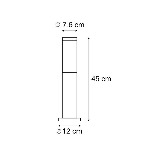 Moderne Außenlaterne aus Stahl 45 cm IP44 - Rox