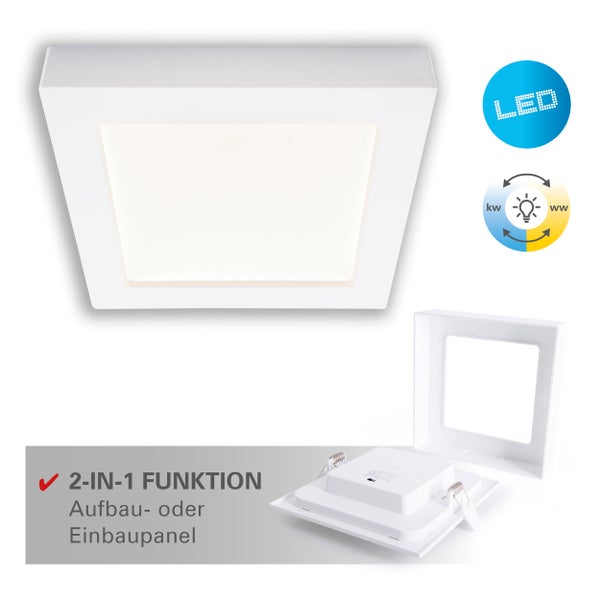 LED Panel zur Aufputz- oder Einbaumontage