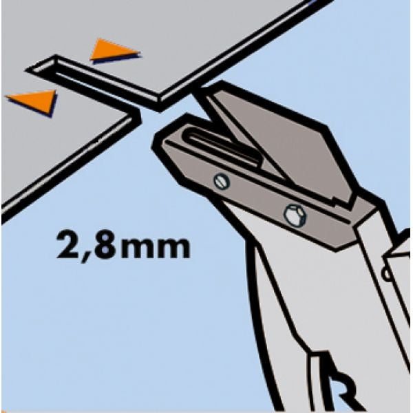 Triuso Fassaden-Handschere 220 mm zum Schneiden u. Lochen mit Feder - 1 Stück