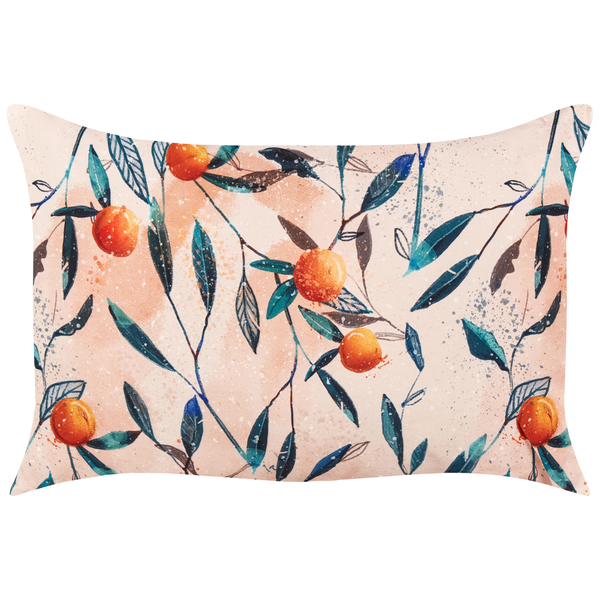 Gartenkissen 2er Set PIALPETTA 40 x 60 cm Orange Pflanzenmuster