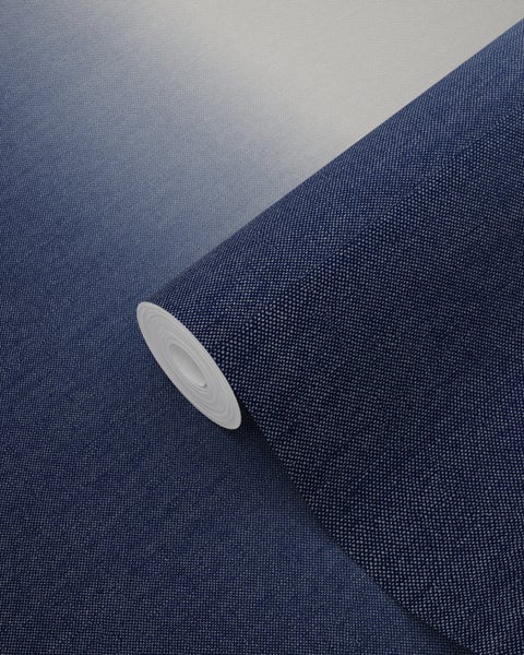 ESTAhome Tapete Dip Dye-Motiv Dunkelblau - 53 cm x 10.05 m - 148608