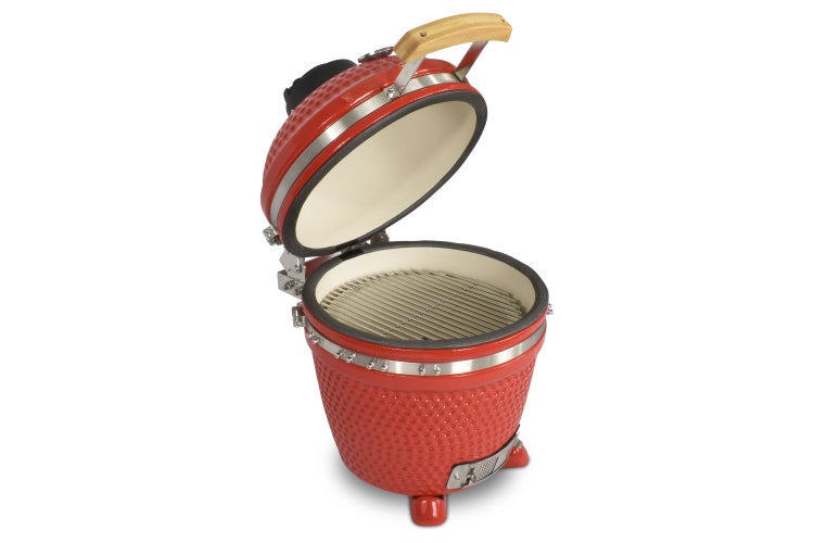 Kamado CL-16 Profi Keramik Grill ohne Standfuß Rot, Grilldurchmesser 40cm, Grillrostdurchmesser 33,5cm, BBQ Grillei Holzkohlegrill Grill Keramikgrill