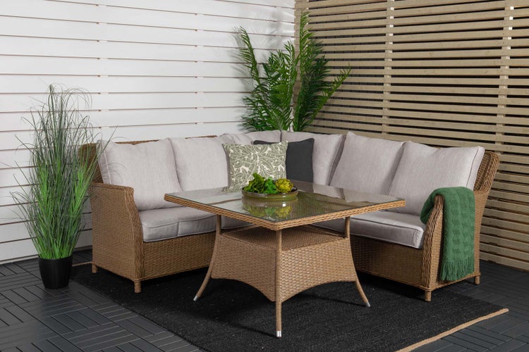 Vikelund Lounge-Set 2 Teile beige,natur. 100 X 100 X 88 cm