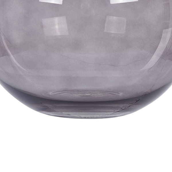 Blumenvase POLYDROSOS Glas 22 cm Grau