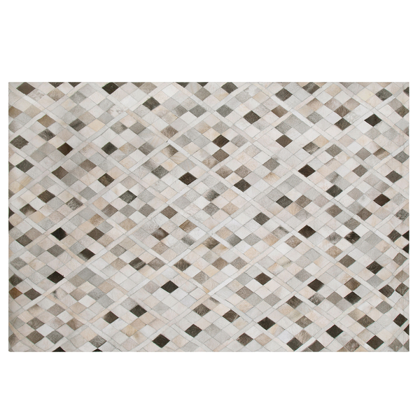 Teppich HIRKA Grau 160 x 230 cm Echtleder