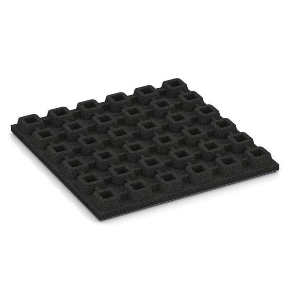 Quadratische Noppenplatte aus Schaumstoff