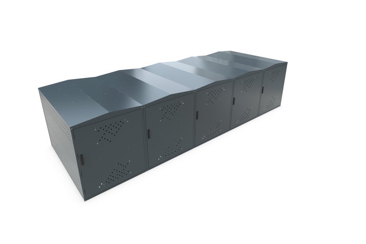 Fahrradgarage mit abschließbaren Boxen