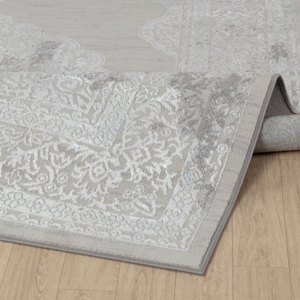 Vintage Orientalischer Teppich Grau/Weiß 200x275 cm AZRA