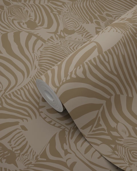 Origin Wallcoverings Tapete Zebras Beigebraun - 50 x 900 cm - 347911