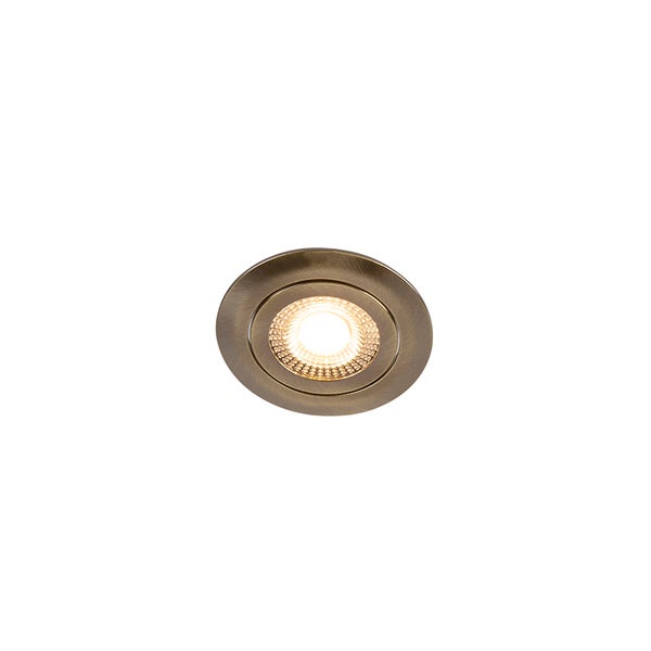5er Set moderne Einbaustrahler Bronze inkl. LED 3-stufig dimmbar - Mio