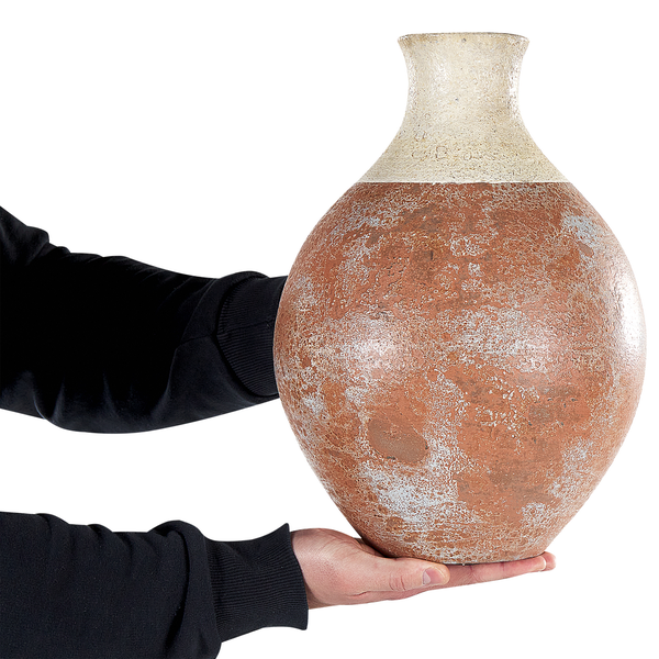 Dekovase BURSA Keramik 37 cm Hellbraun