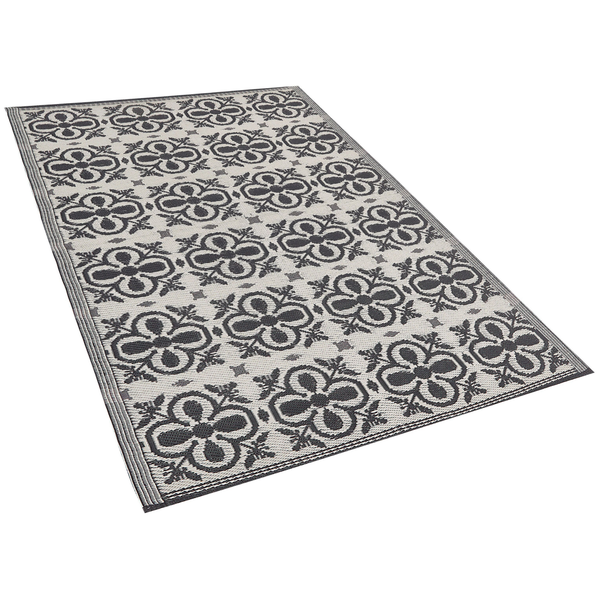 Outdoorteppich NELLUR Schwarz 120 x 180 cm