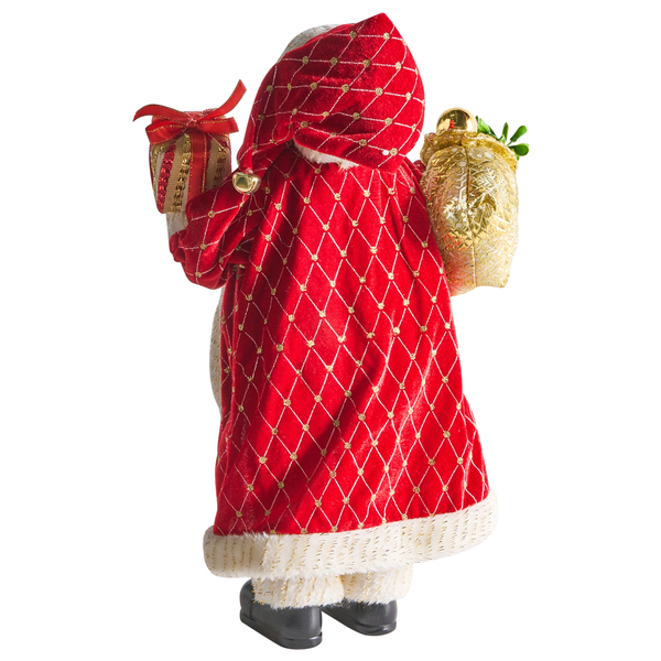 Weihnachtsmann Figur mit Geschenk und Sack