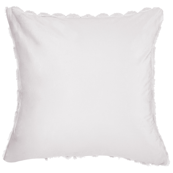 Dekokissen 2er Set PURSLANE Webpelz 43 x 43 cm Weiß Geometrisches Muster
