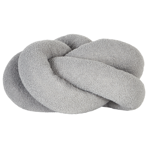 Dekokissen ANGELONIA Bouclé 45 x 45 cm Grau Ohne Muster
