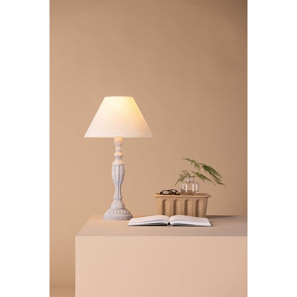 Caen Beleuchtung Tischlampe 35x35x62cm Beige. 35 X 35 X 62 cm