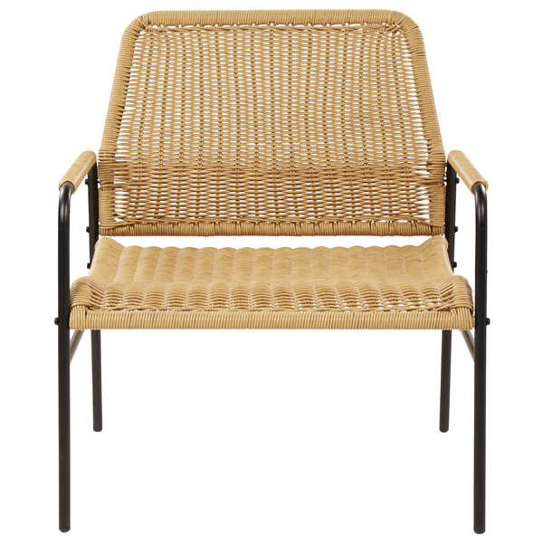 Gartenstuhl 2er Set PRASIMO Polyrattan Naturfarben