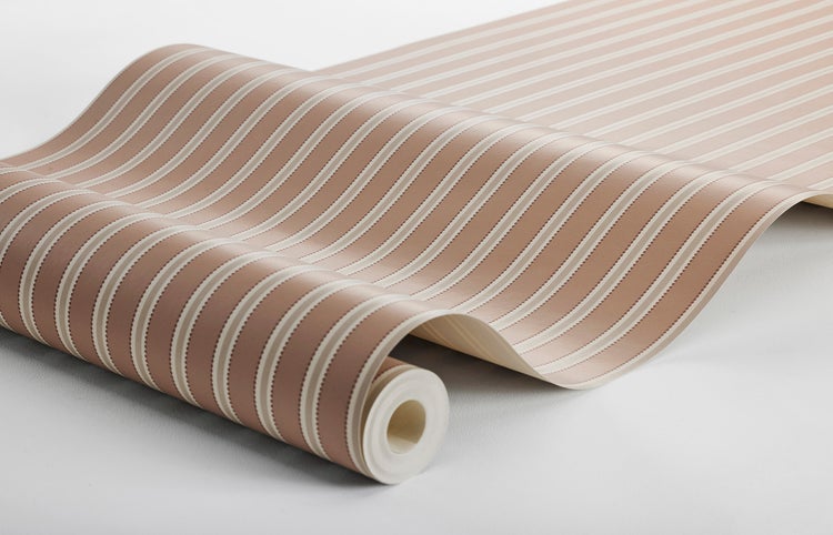 Borastapeter Tapete Streifen Terrakotta - 53 cm x 10.05 m - 662690
