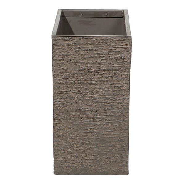 Blumenkübel EDESSA Stein 60 cm Dunkelbraun
