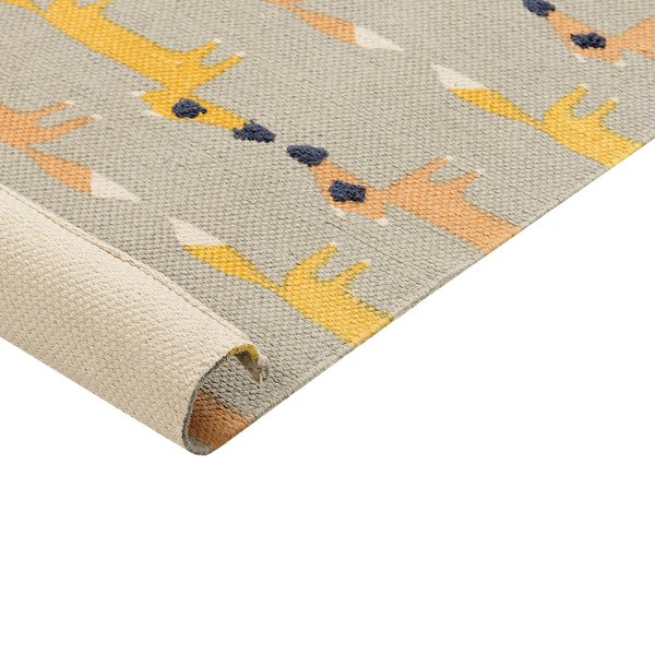 Kinderteppich BANKGO Grau 80 x 150 cm Baumwolle