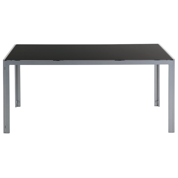 Gartentisch CATANIA 160 cm 91 cm Glas Schwarz