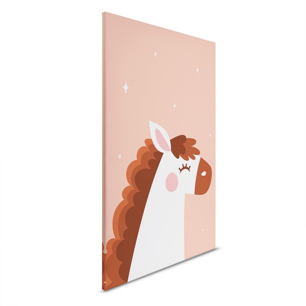 Illustration eines Ponys auf Leinwand