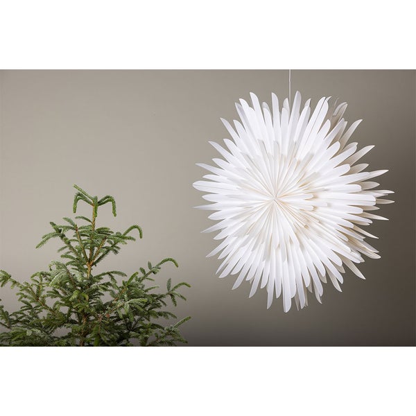 Sälen Weihnachtsstern mit Licht Papier Ø100 cm Pendelleuchte weiß. 100 X 28 X 100 cm