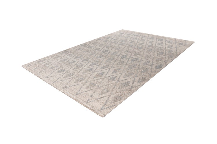 Kurzflor Teppich Zenon Beige / Blau Modern 80 x 150 cm