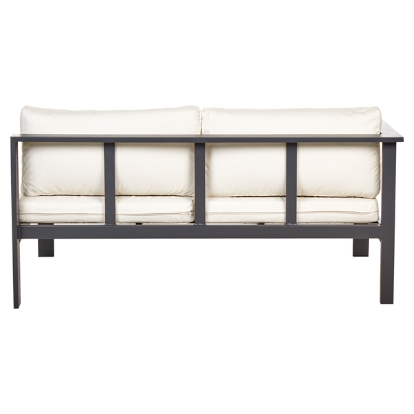 Garten Ecksofa mit Tisch 5-Sitzer MESSINA linksseitig Metall Beige