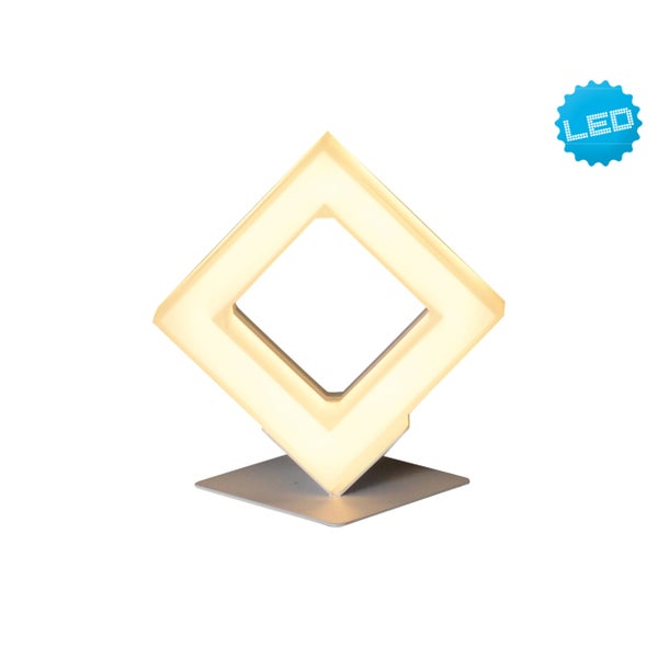 Dekorative LED-Tischleuchte in Rautenform