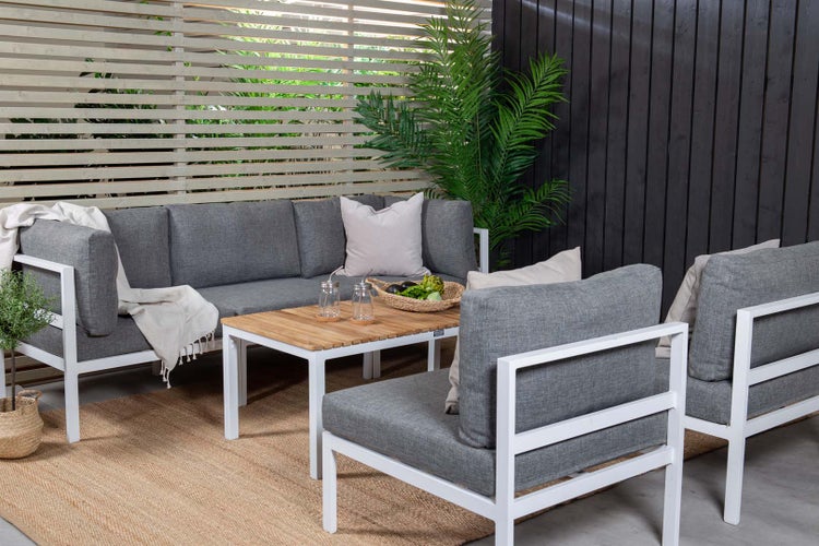 Brasilia Lounge-Set 2 Teile weiß. 60 X 110 X 45 cm