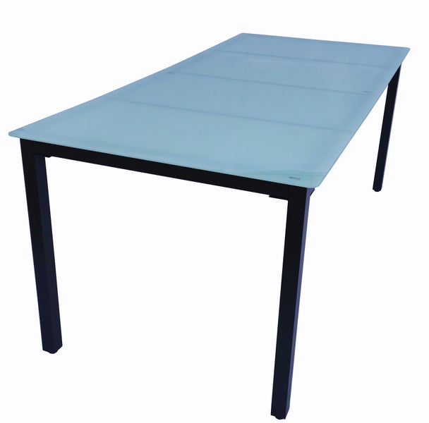 Aluminium Glas Gartentisch Balkontisch 140x80 cm