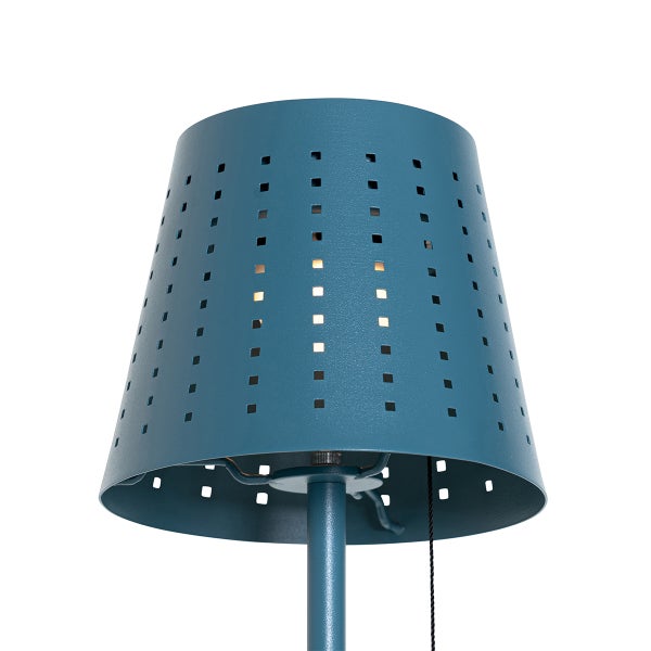 Außenstehleuchte blau inkl. LED 3-stufig dimmbar auf Solar - Ferre