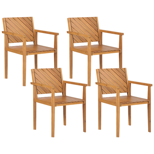 Gartenmöbel Set 4-Sitzer BARATTI Akazienholz Braun
