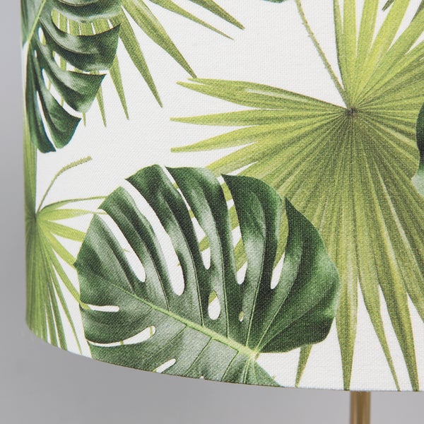 Moderne Messing Tischlampe mit Blattschirm 35 cm - Kaso